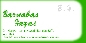 barnabas hazai business card